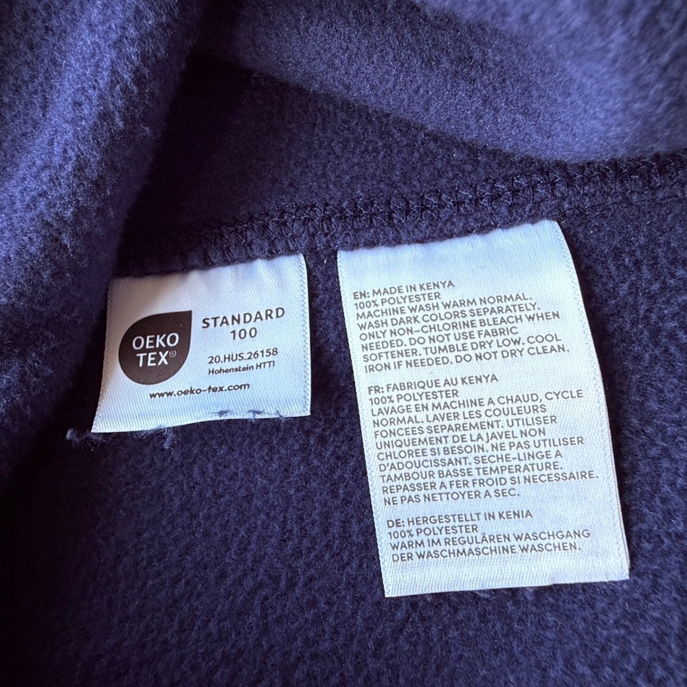 Lands End Womens Quarter Zip Fleece Pullover Blue Medium 10-12 - Picture 5 of 7
